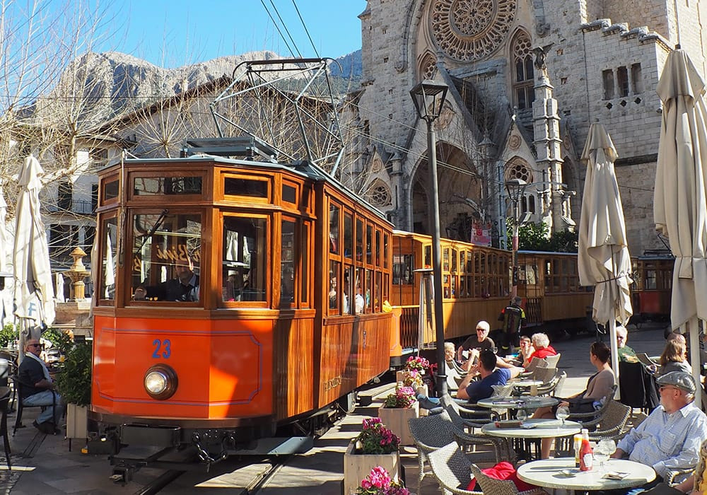 Tranvia en centro soller